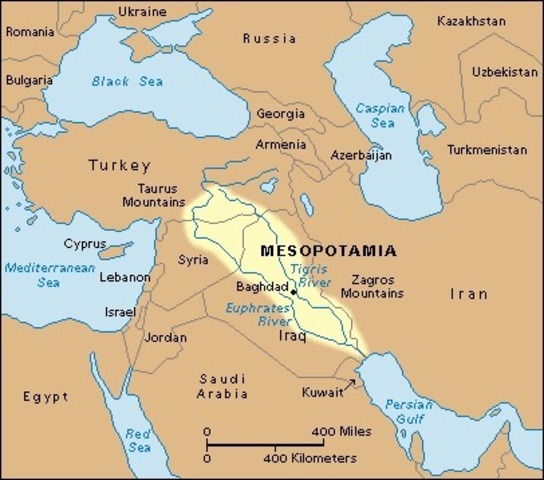 Sivilisasjonen oppstår i Mesopotamia