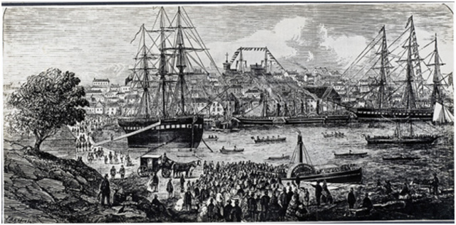 First Fleet of British ships.