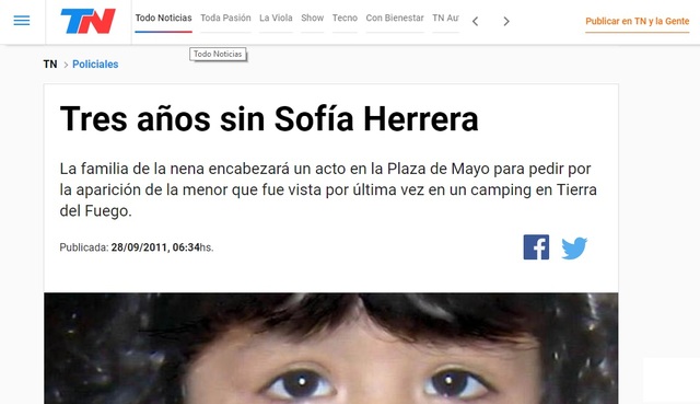 Tres años sin Sofía