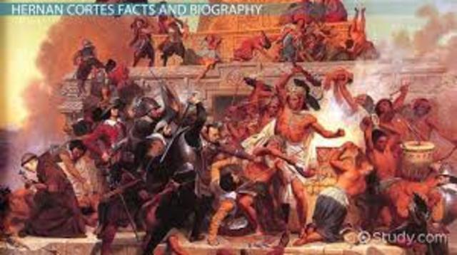 Cortez Defeats Aztecs