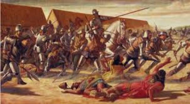 Cortes Defeats the Aztecs