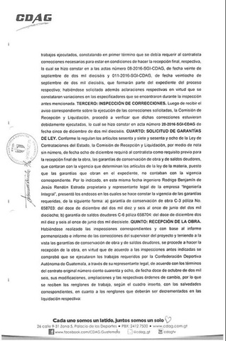 Acta de Recepción del proyecto