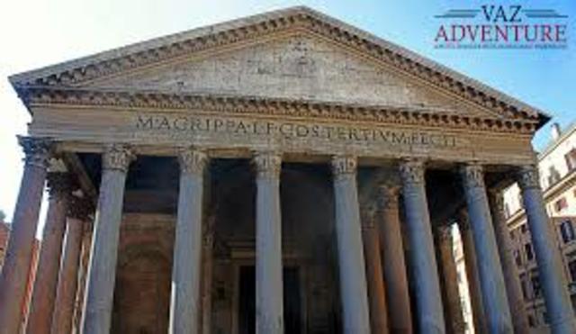 The Pantheon is the first pagan temple in Rome to be Christianized