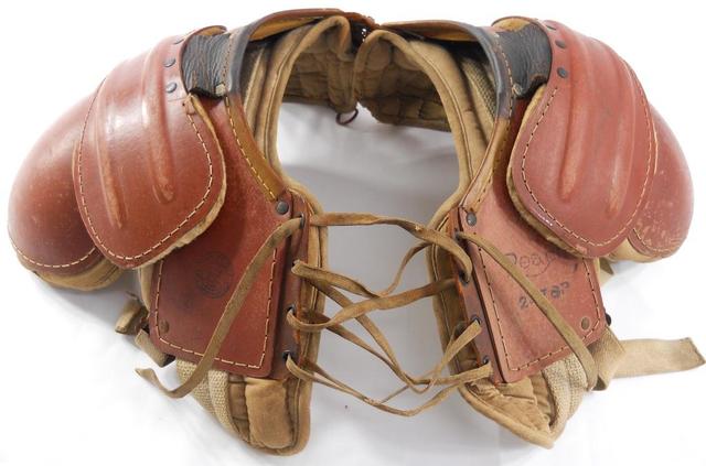 old football eqipment