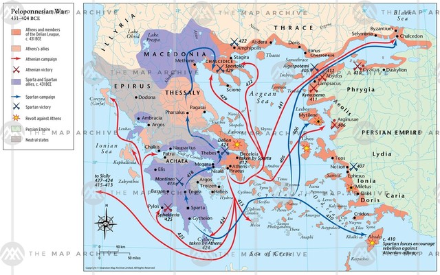 picture for peloponnesian war timespan