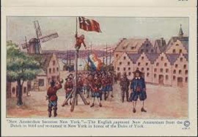 The English capture New Amsterdam and renamed it New York