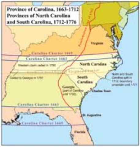 Carolina colony founded by England