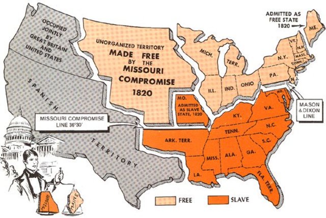 Missouri Compromise Bill passes in Congress