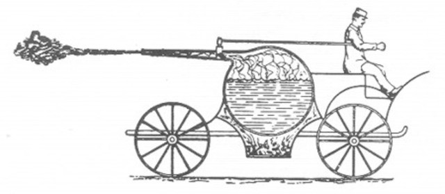 europeos y norteamericanos sustituyen la fuerza animal por el vapor para hacer girar las ruedas