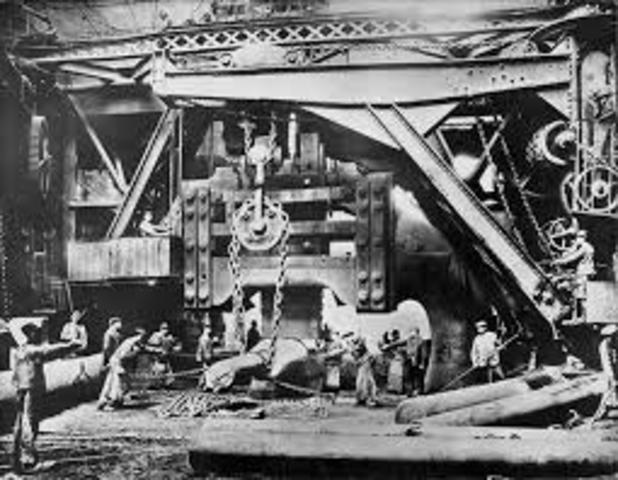 Creación del gigantesco martillo de vapor por James Nasmyth