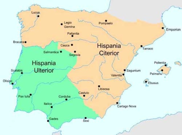 División provincial de Hispania: Citerior y Ulterior