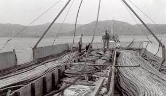 Instalación de AT&T cable submarino transatlánticos