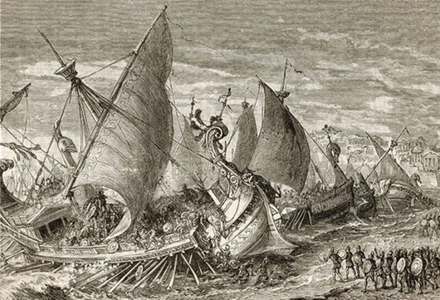 Athenian Fleet wins a naval battle against Sparta