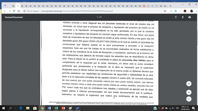 La obra no está concluida según comisión receptora