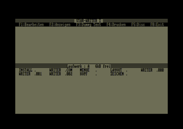 Star Writer, el primer programa de Star Division