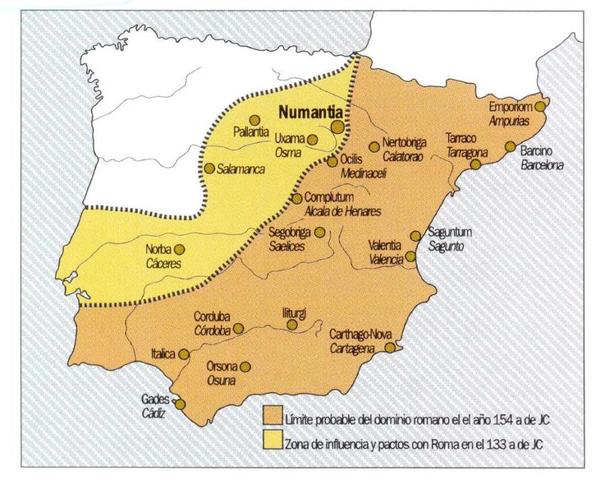 155 a. C. Comienzo de las Guerras Celtíberas.