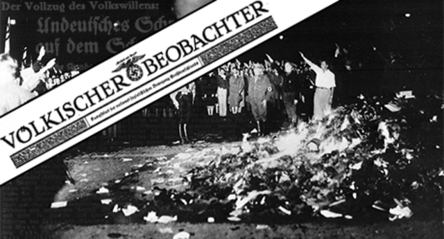 La quema de "libros hostiles" sale en la prensa. Parte 2. - Alemania