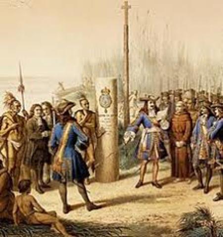 LaSalle claimed the Mississippi River Valley for France