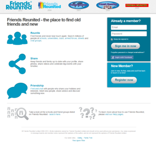 Lanzamiento de Friends Reunited