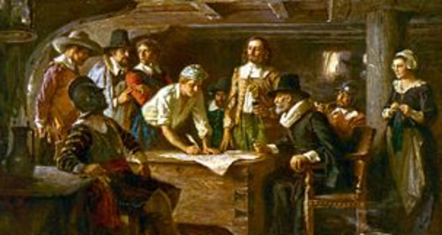 Mayflower Compact signed
