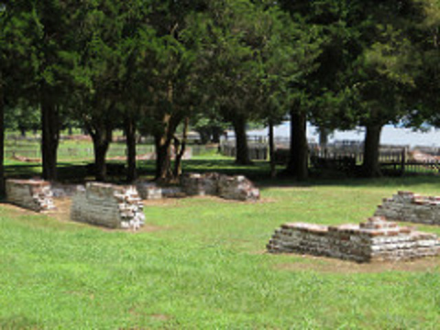 Colonists land at Jamestown