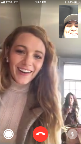 My FaceTime with Blake Lively