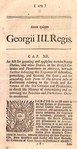 The Stamp Act of 1765