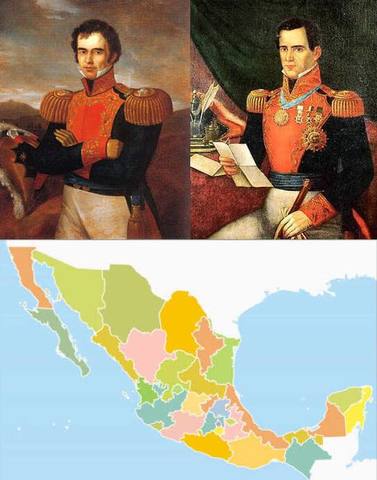 Primeras Repúblicas Centralistas y Federalistas.