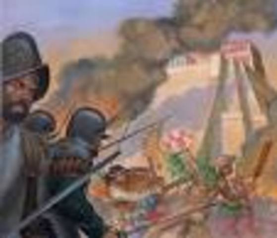 cortez defeats aztecs