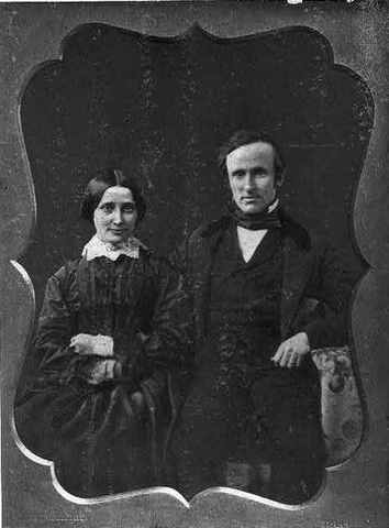Lucy Stone and Harry Blackwell married in a ceremony renouncing the legal authority of a husband over a wife, and Stone kept her last name