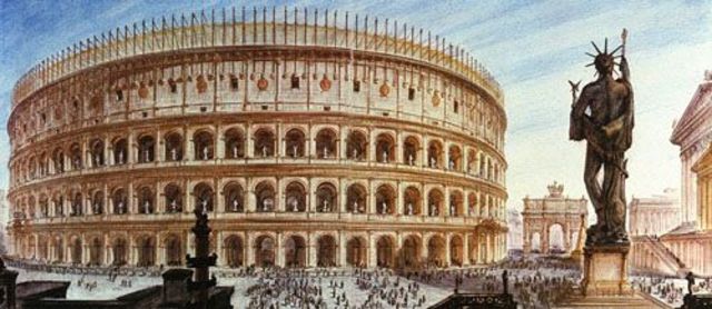 Il Colosseo E Costruito