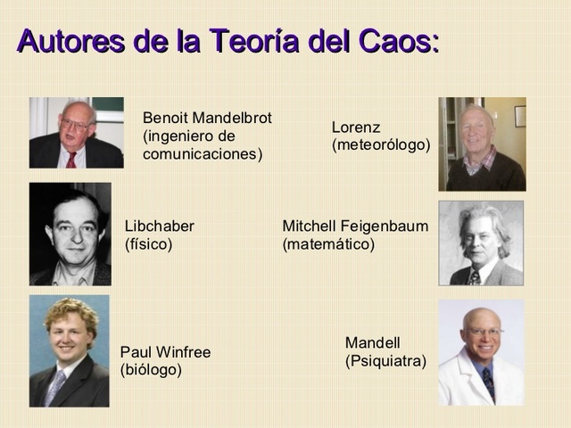 Mitchell  Feigenbaum, Steve  Smale, James A.  Yorke ( Teoría del Caos)