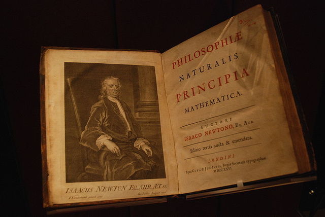 Newton enseña en Cambridge su “Philosophiæ naturalis principia mathematica”