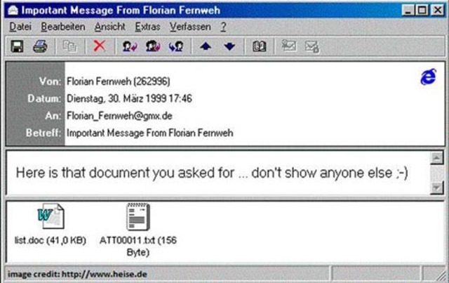 Virus Melissa y Bubbleboy