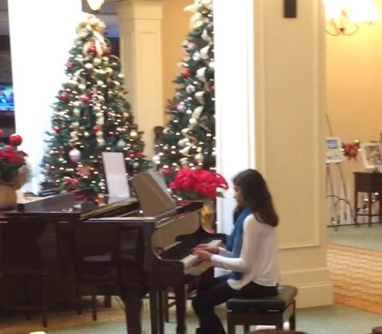 Tomé lecciones de piano por primera vez.