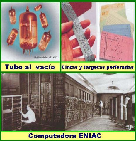 Válvulas de vacío y tarjetas perforadas.