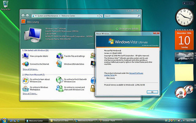 Windows Vista out