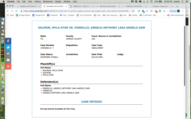 Marriage to Myla Star Salmon Annulled