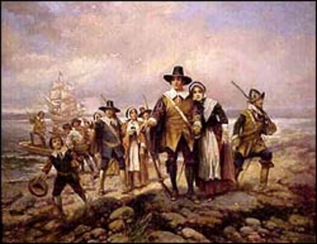 The Pilgrims Land in Massachusetts