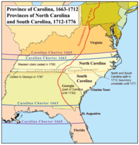 Carolina colony founded by England