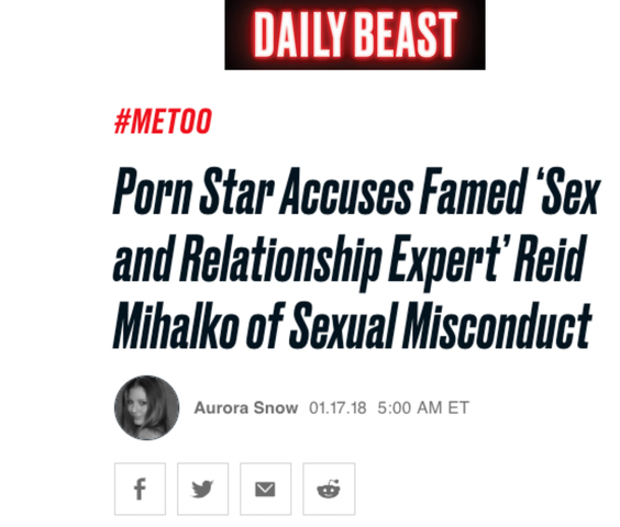 Aurora Snow’s The Daily Beast article drops