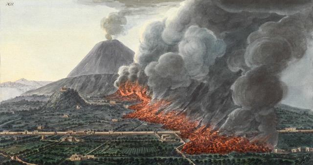 Eruption of the volcano Vesuvius