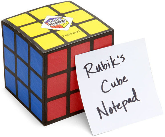 Rubik cube and the post-it notes appeared