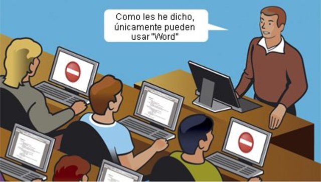 Organización  de grupos por el profesor del módulo