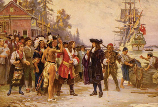 Pennsylvania founded by William Penn as a haven for English Quakers