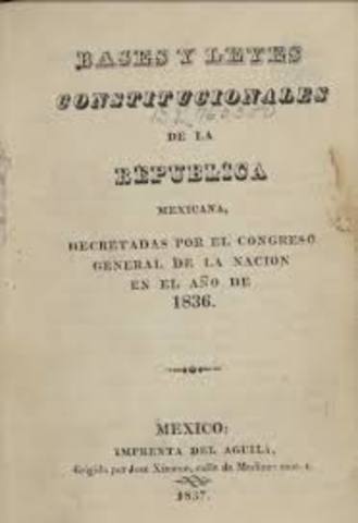 Bases y Leyes constitucionales de la República Mexicana de 1836