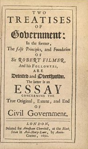 John Locke wrote "Second Treatises on Government"