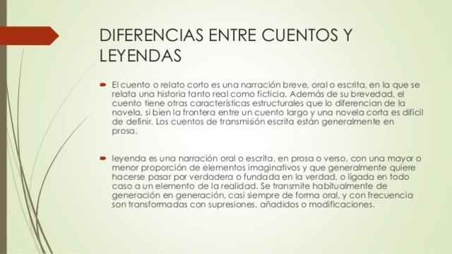 Cuentos y leyendas