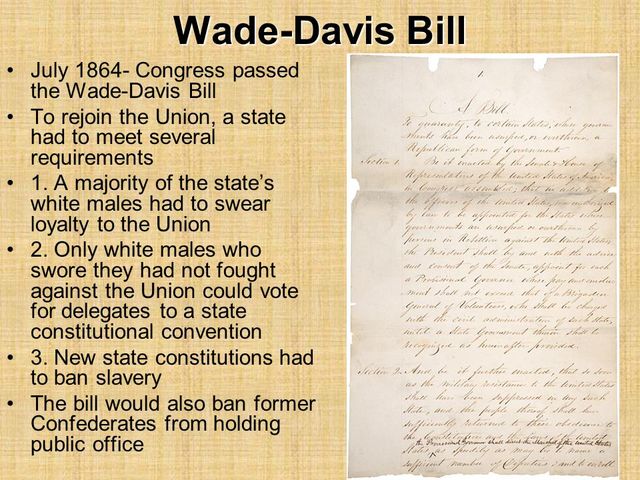 Wade Davis Bill