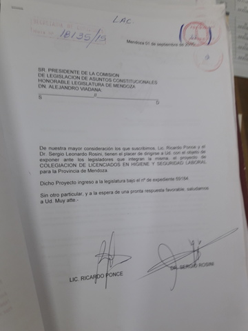 OTRO PRESENTACIÓN DE ADHESIÓN PARA LA CREACIÓN DEL COLEGIO